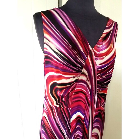 Womens Dress Size XL Retro Sleeveless Flowy Artsy Psychedelic Boho Hippie - Picture 2 of 10